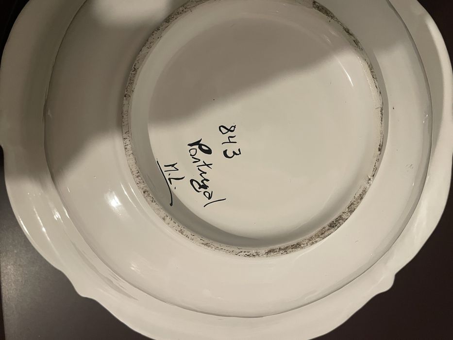 Vendo jarro e bacia de lavar as mãos em louça portuguesa, pintado mão