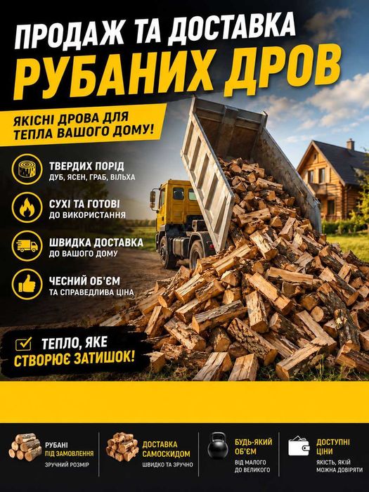Продам дрова для опалення будинку