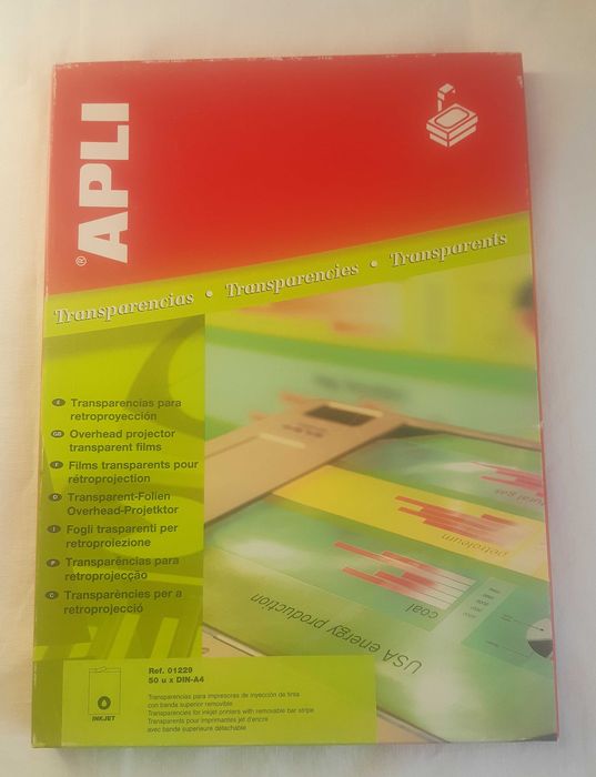 Caixas com Acetatos (Escrita + Fotocopiadora/Impressora)