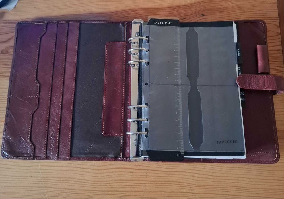 Pasta / Dossier Organizer / Organizador em Pele Tavecchi ( Novo)