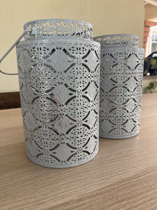Castiçais, Suporte de velas grande e leve em metal cinzento