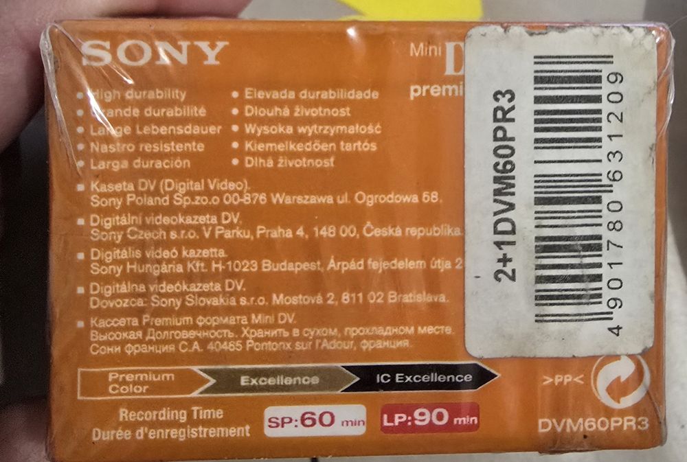 Pack de 3 Cassete Vídeo  Sony Mini DV me Premium