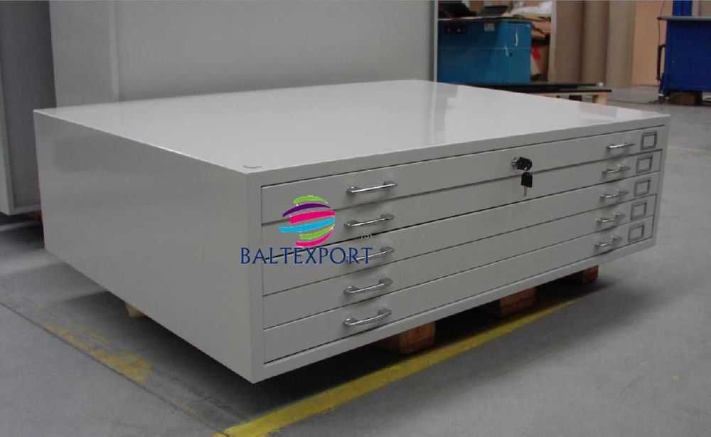 Armario Arquivo de desenho para Formato A0 com 5 Gavetas Cinza Novo