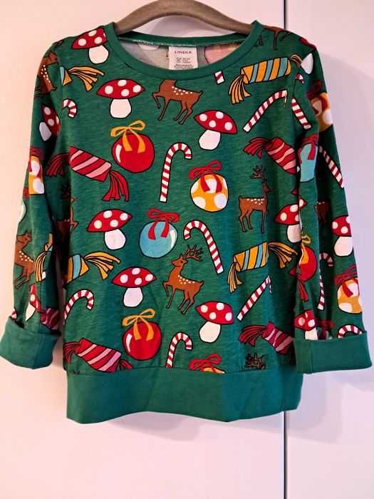 Nowość 2024:) bluzeczka na Boże Narodzenie Lindex 98/104