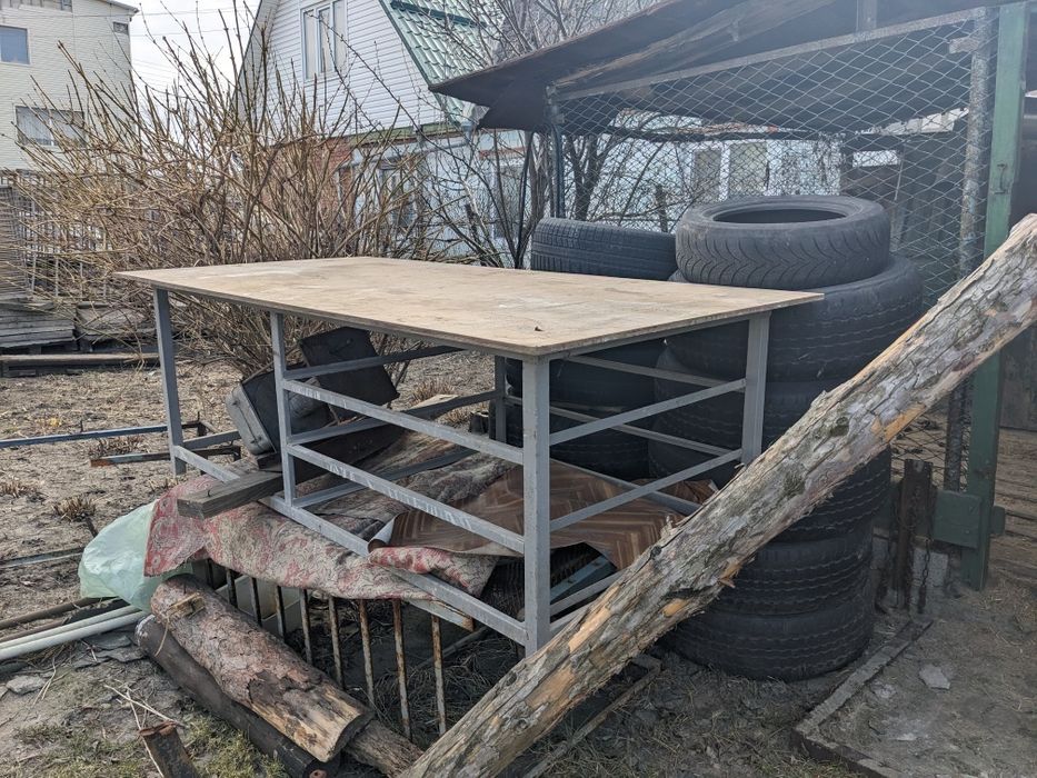 Стол металлический столешница фанера для производства кулинари лепки