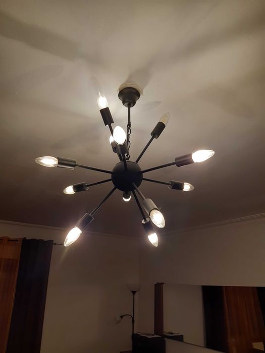 Candeeiro preto como novo