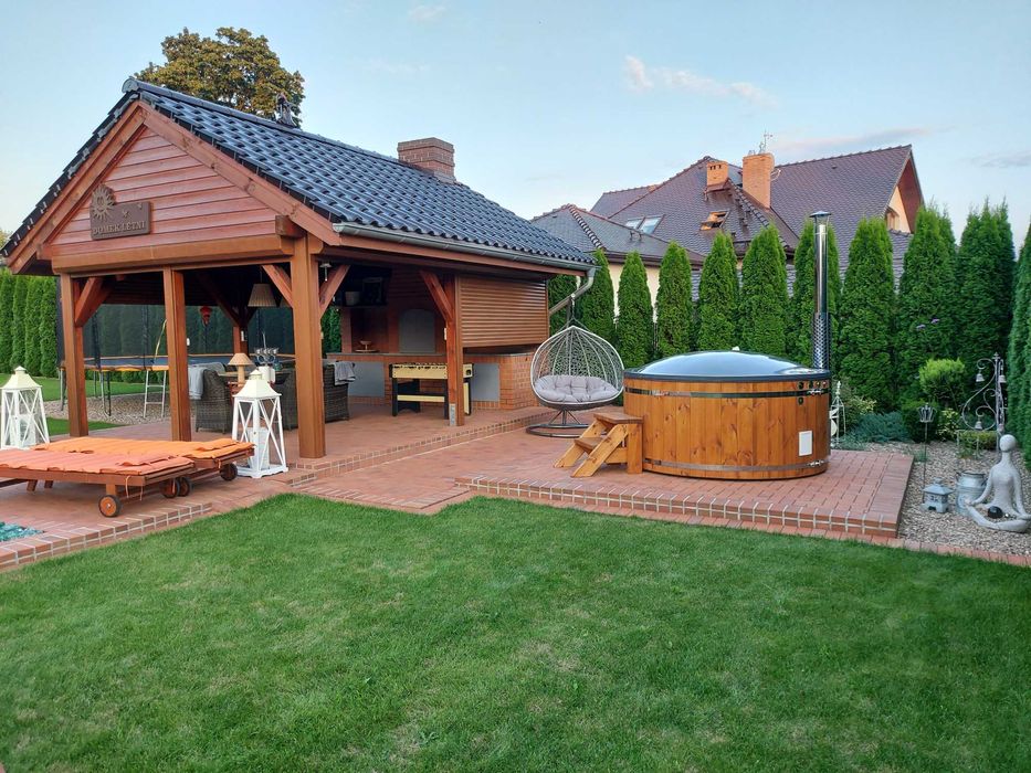 Gorąca Beczka Balia Kąpielowa Piec Zintegrowany Sauna Beczka Bania