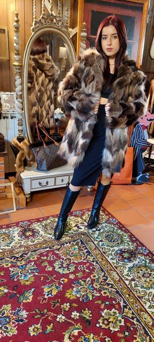 Casaco de raposa com capuz blackfriday