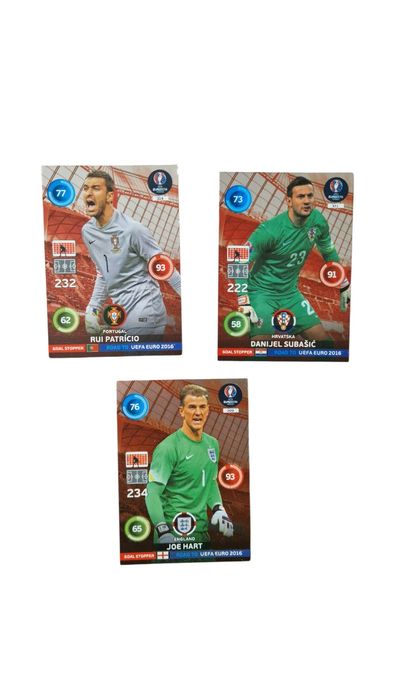 3x karty panini road to euro 2016 panini-goal stopper #314 #311 #309