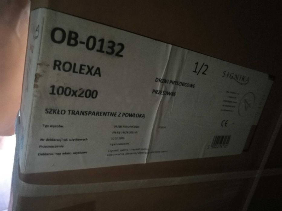 Drzwi prysznicowe przesuwne Sygnika Rolexa 100x200