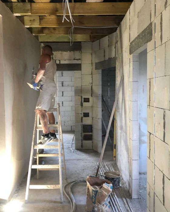 Машинна штукатурка, стяжка підлоги, без посередників, бригада