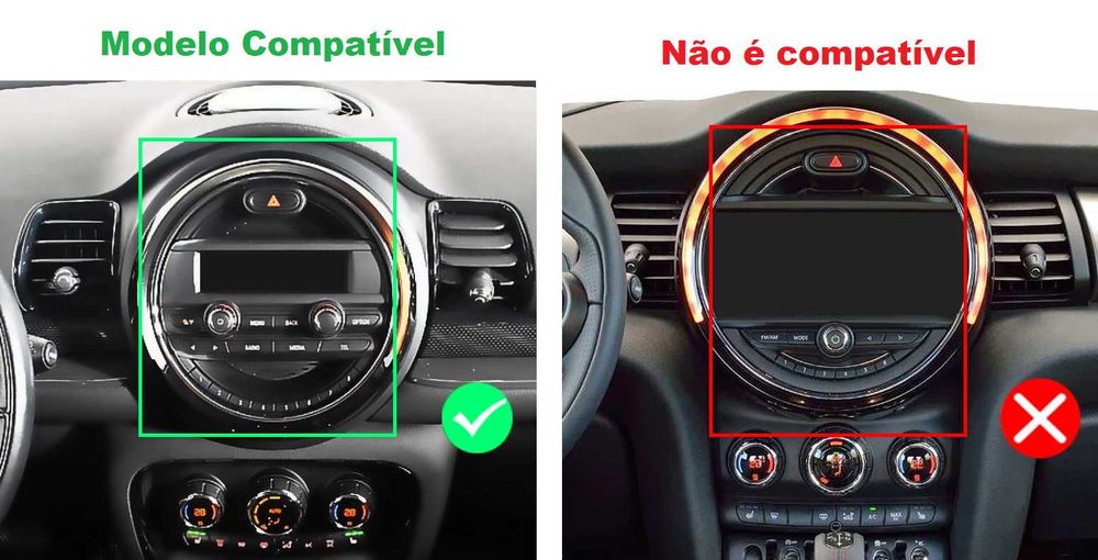 Auto Rádio Android Ecrã GPS Mini Cooper F55 F56 F57 CarPlay + Câmara