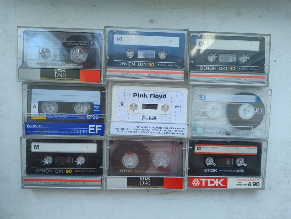 Аудиокассеты BASF, TDK, Sony, maxel, Denon.