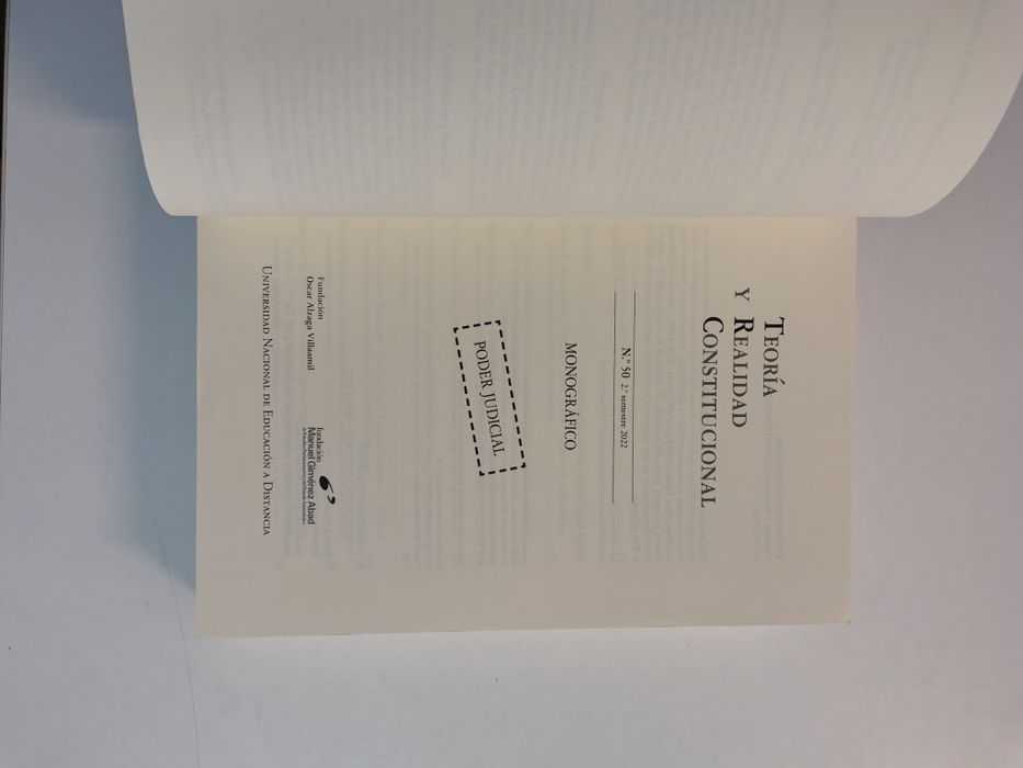 Teoría y Realidade Constitucional n° 50

N° 48 2° Semestre 2021

Sem a