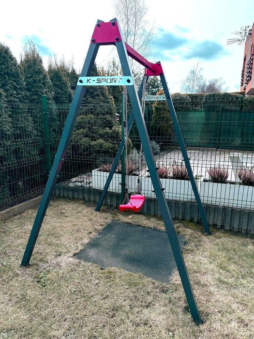 Huśtawka ogrodowa dla dzieci K-SPORT + bocianie gniazdo, Pilne, Okazja