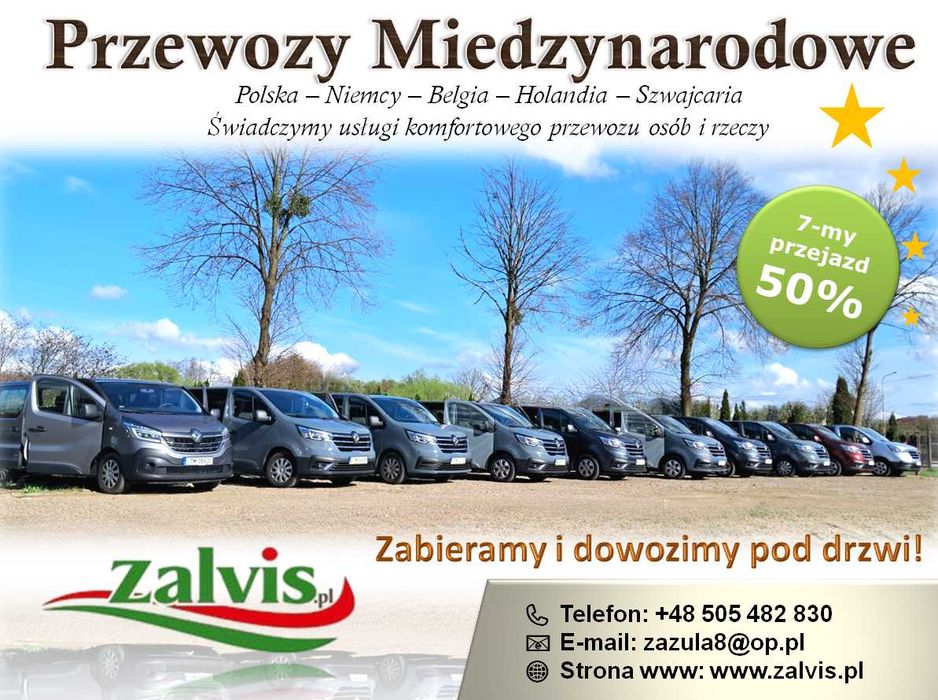 Przewóz osób POLSKA NIEMCY HOLANDIA Belgia Szwajcaria Bus do Niemiec