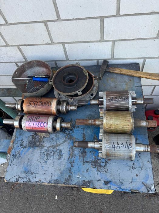 Ротор электродвигателя, кожух , борно