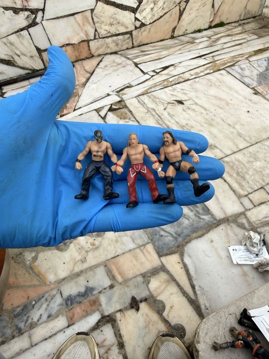 Lote 3 mini figuras WWE