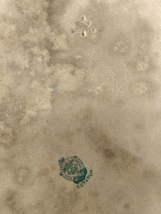 Travessa | Motivo Estátua | Verde | Real Fábrica de Sacavém | 1886