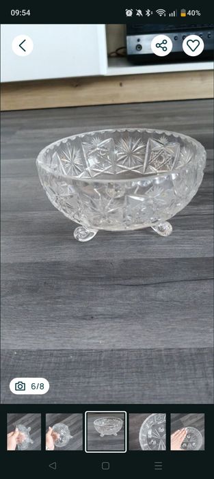 Misa kryształ Huta szkła PRL miska