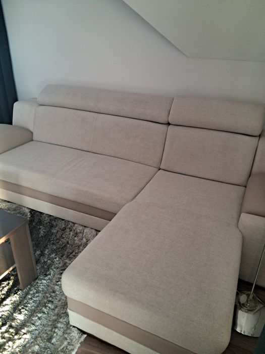 Narożnik szary + pufa