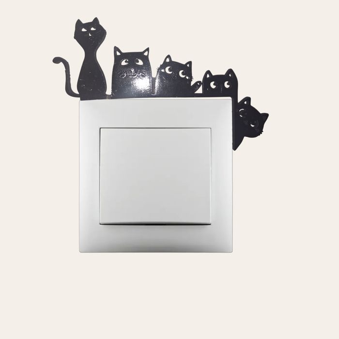 Decoração interruptor gatos