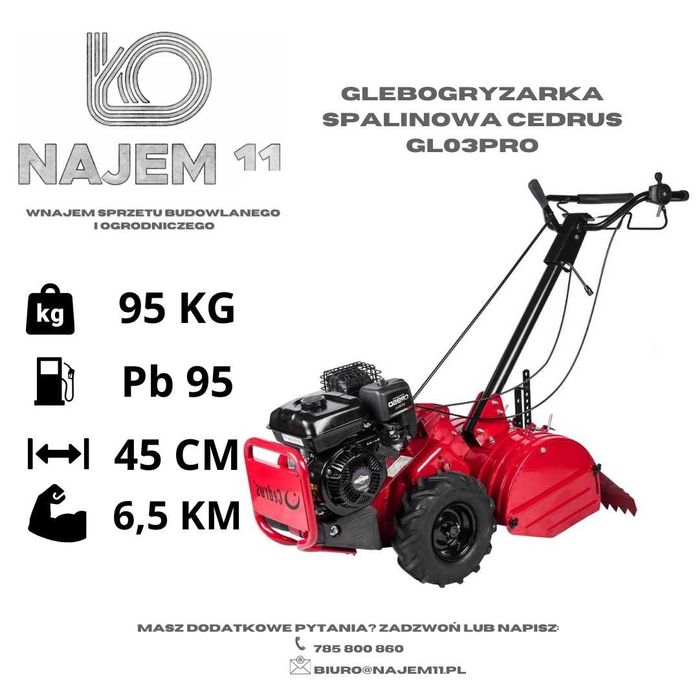 ***WYNAJEM - Glebogryzarka spalinowa z napędem***