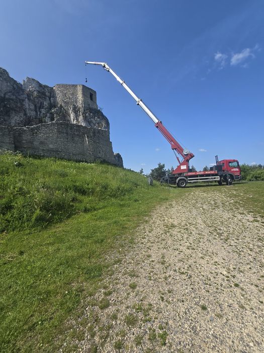 Dźwig 32m, Żuraw dekarski + kosz zwyżka
