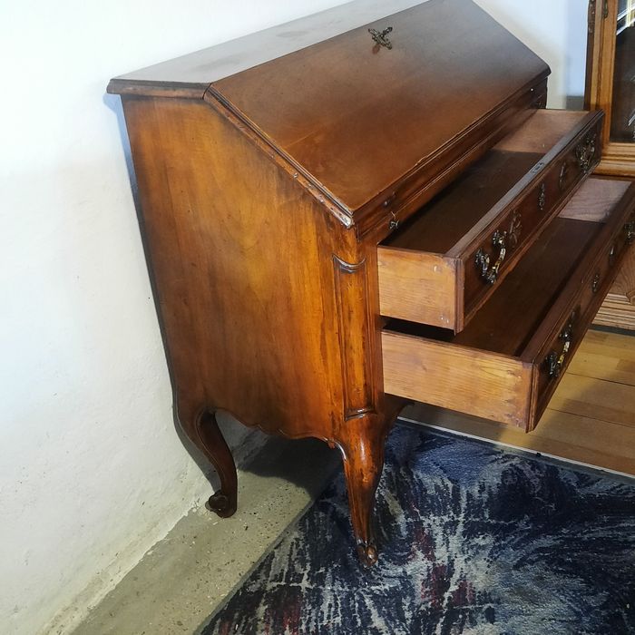 Stary piękny duży sekretarzyk ludwikowski