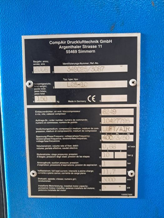 Sprężarka CompAir Kompresor