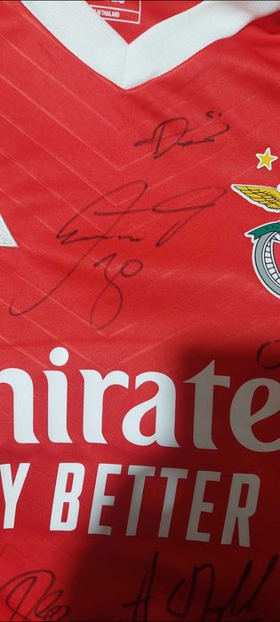 T-shirt Benfica Autografada