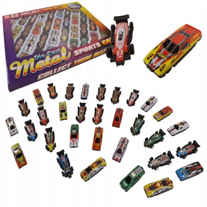 Resoraki Samochody Wyścigowe Pojazdy 32 Szt