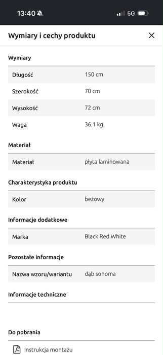 Biurko BRW, stan idealny! Okazja