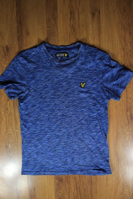 T-shirt Lyle and Scott r. XS niebieski kr rękaw bawełniany