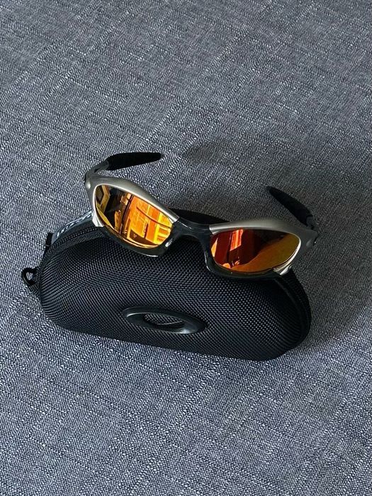 Oakley Splice Orange Metal Sunglasses y2k avant garde japan style retro