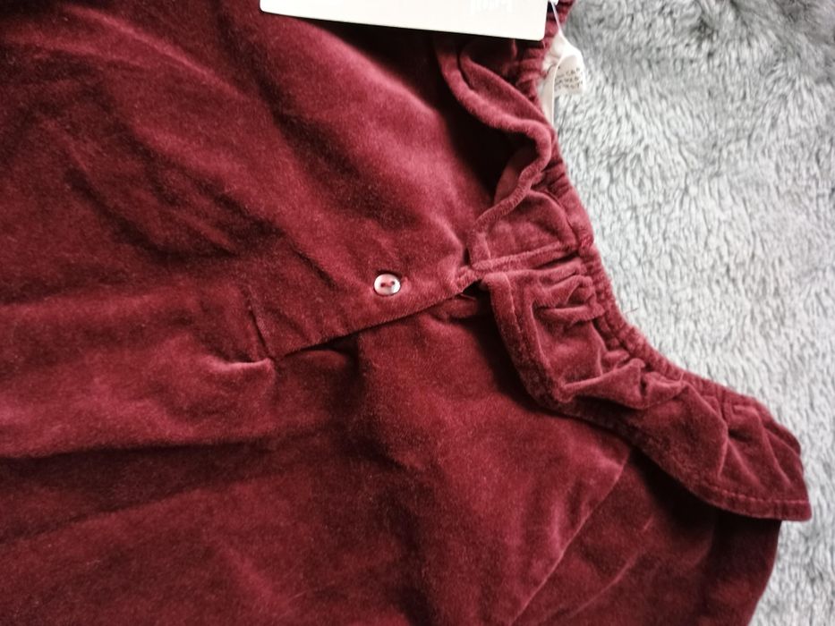 Sukienka welurowa świąteczna H&M