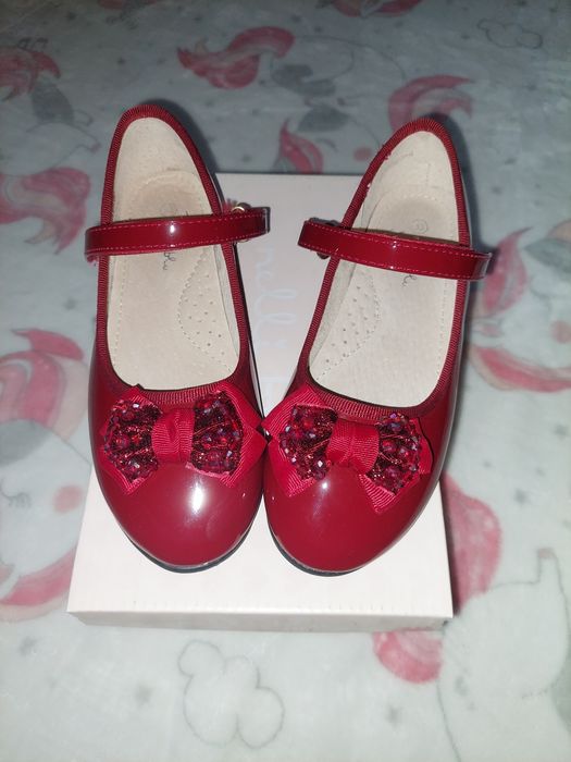 J.Nowe czerwone lakierki rozm. 33 eleganckie, baletki
