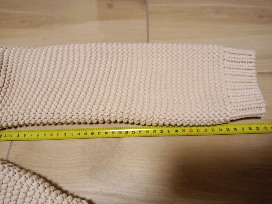 Zara golf sweter 36 nude kultowy Siwiec oversize