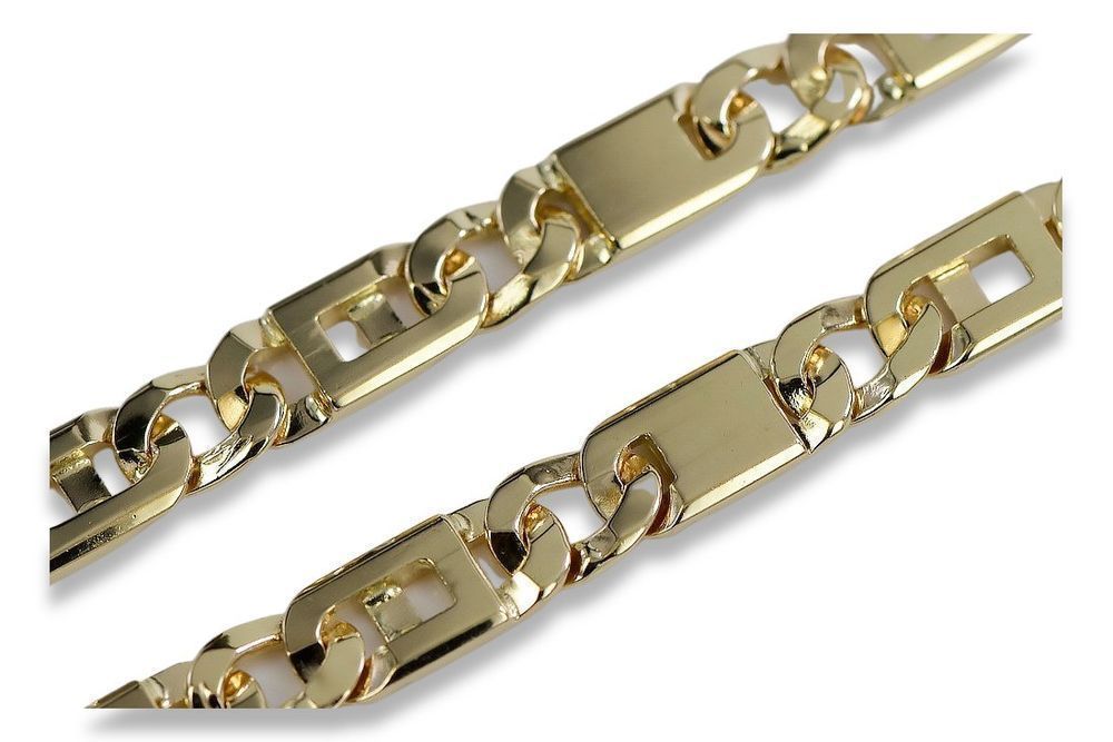 Złoty łańcuszek Kartier 14k 585 Tygrysie oko pełny cc098y  65cm P