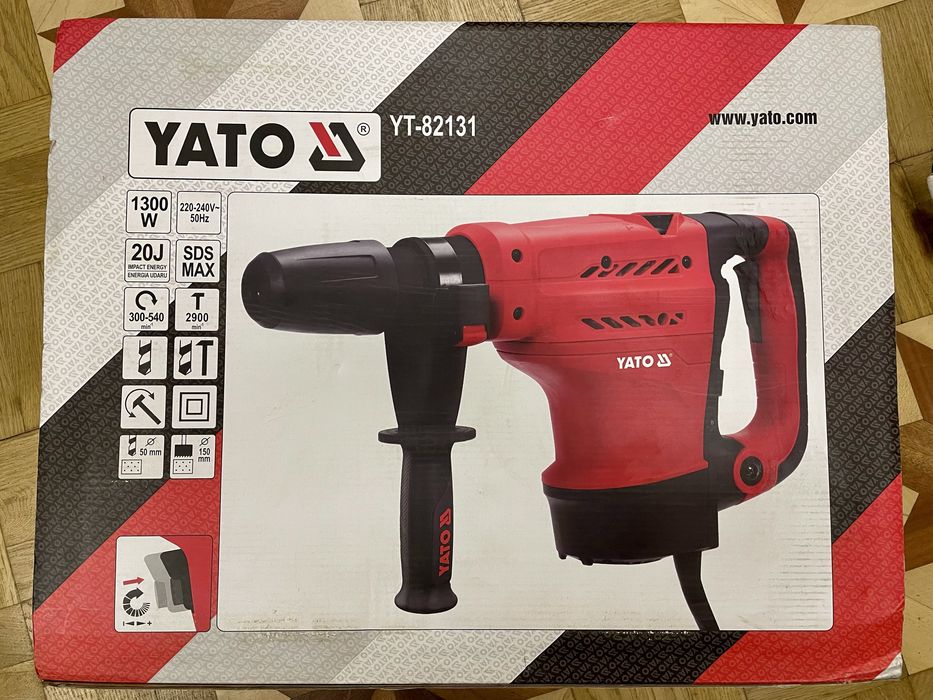 Отбойный молоток/перфоратор сетевой SDS-Max 1300Вт 20Дж YATO YT-82131