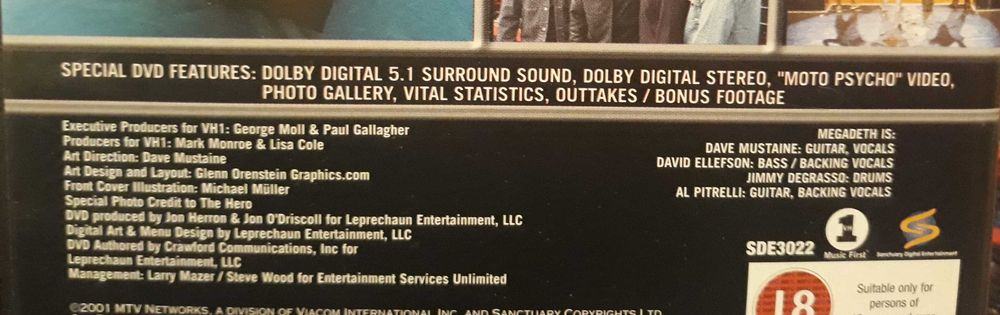 Megadeth - Behind the Music - DVD - portes incluídos