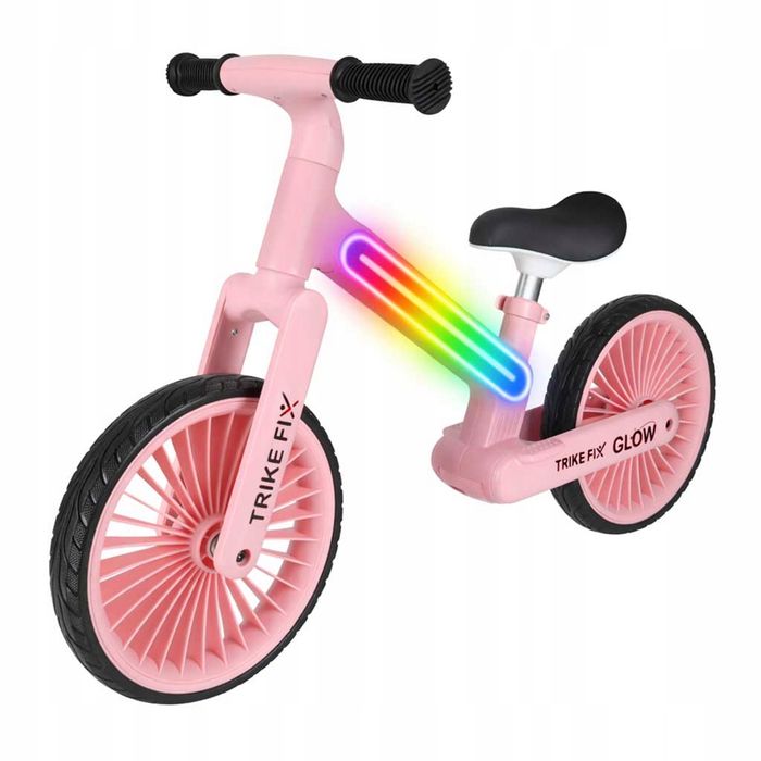 Rowerek Biegowy Trike Fix Glow Różowy Rama LED