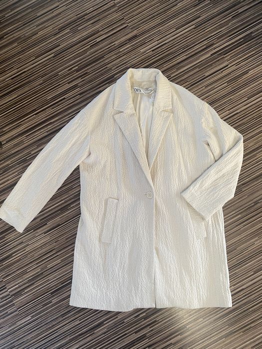 Płaszczyk wiosenny ecru XS oversize