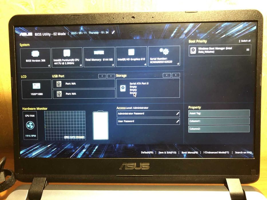 Ноутбук Asus X407 FHD IPS IPG 4417U/6gb/HDD 500gb+ SSD Intel