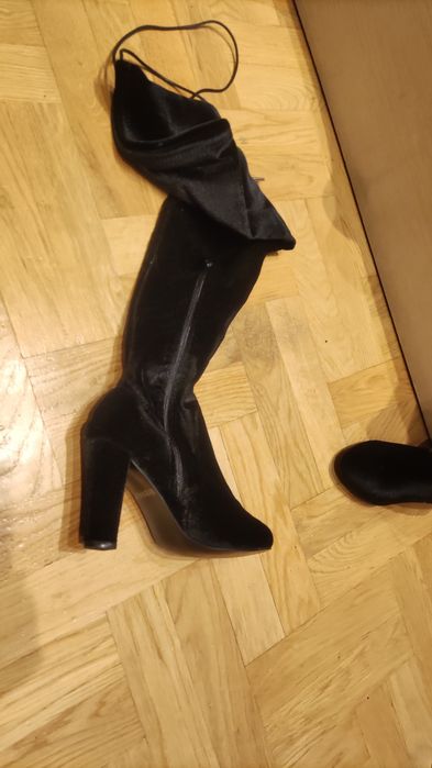 Buty kozaki zamszowe nowe 35