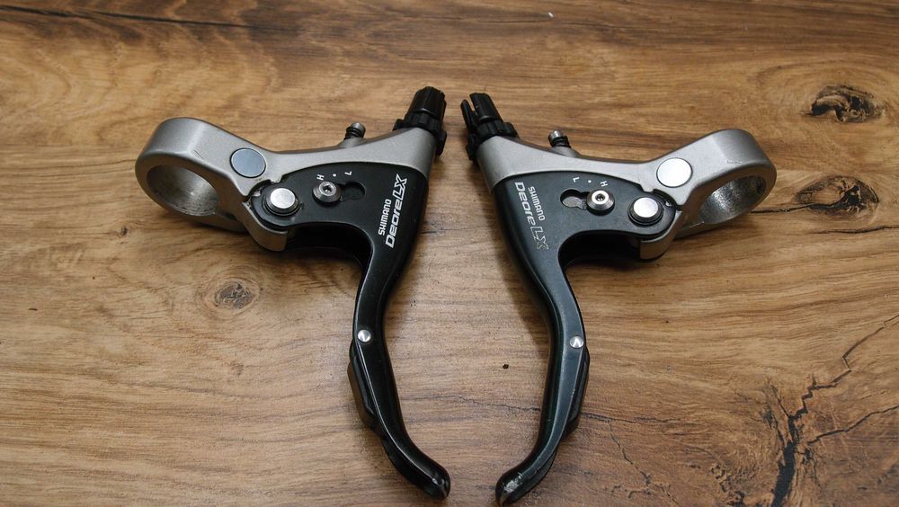 ładne klamki rowerowe Shimano deore LX BL-M571 Japan czarna edycja