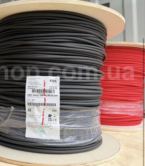 Кабель для сонячних панелей KBE Solar DB 6,00mm2 Berlin Red-Black бухта 500м