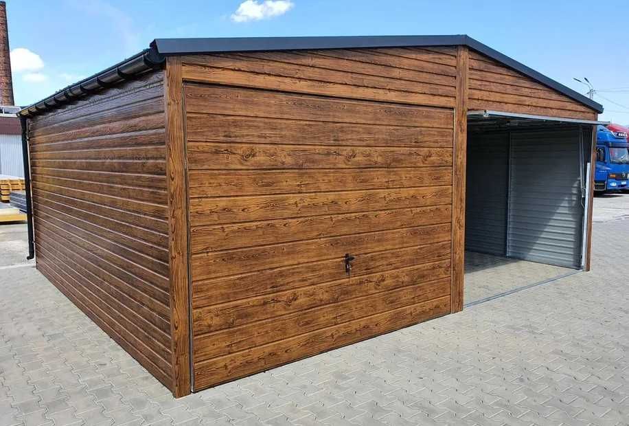 Garaż blaszany drewnopodobny 3x6 Różne wymiary 4x6 6x5 7x6 Producent
