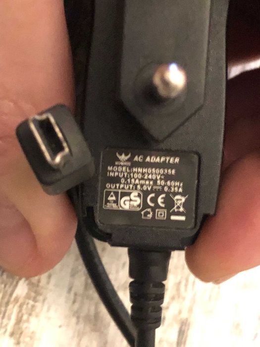Адаптер  AC:100-240V DC: 5V 350mA  mini USB OTG