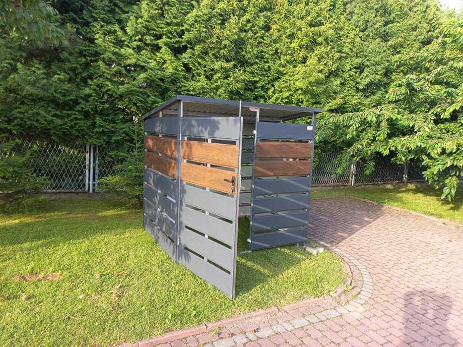 wiata śmietnikowa zabudowa koszy na śmieci